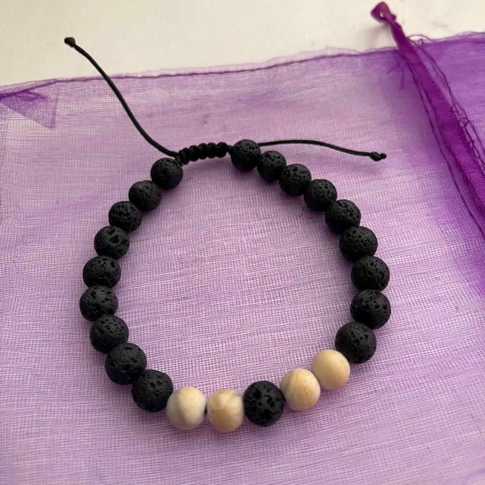 Lava Rock Beaded Bracelet